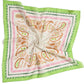 Mint Paisley Cotton Bandana Scarf – Square Cotton Neck Scarf (70 × 70 cm). Made in Italy