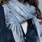 Ocean Breeze Linen Scarf in Indigo Blue (50 x 180 cm)
