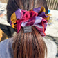 Plum & Gold Silk Scrunchie