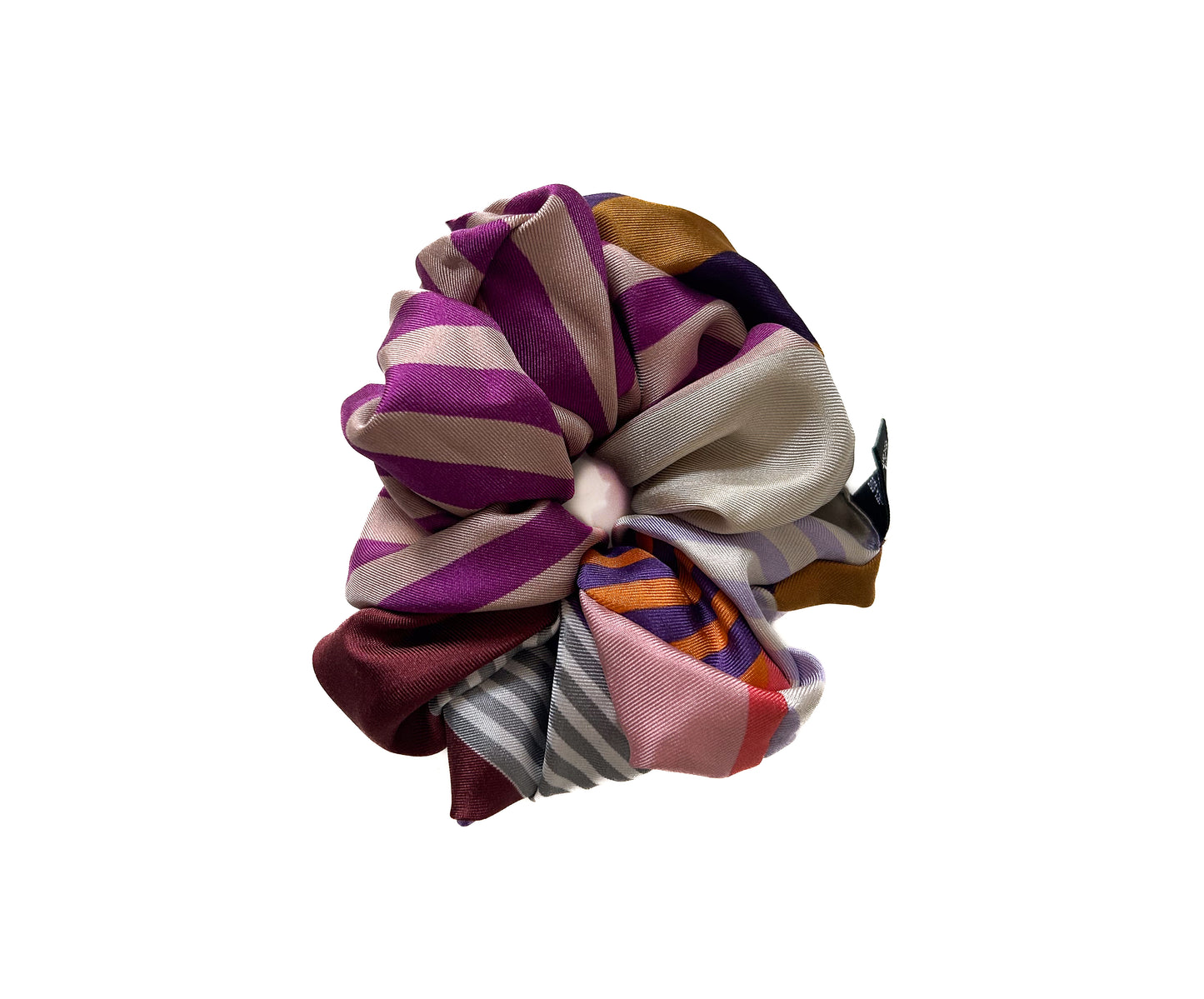 Plum & Gold Silk Scrunchie