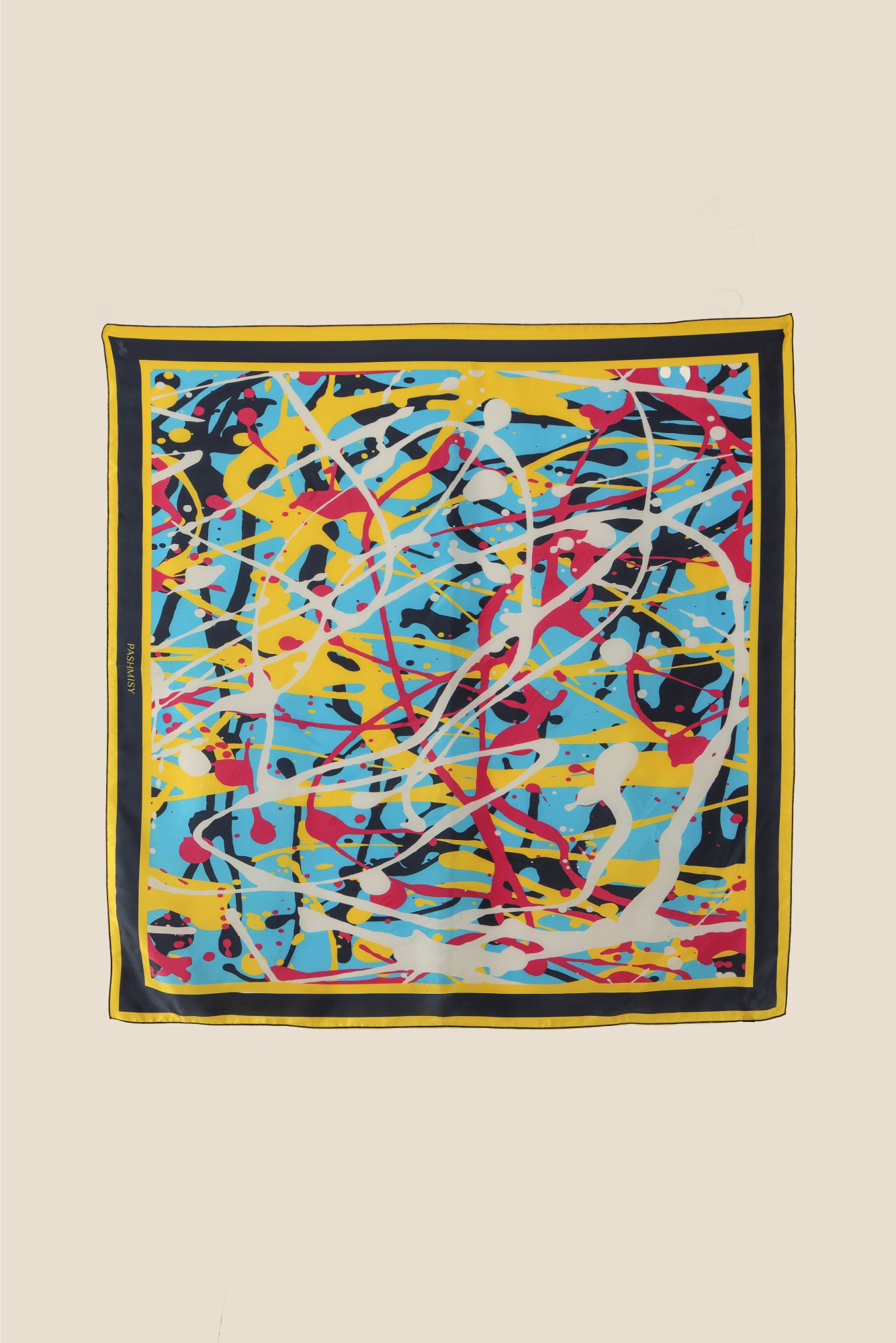 Pollock Inspiration Silk Scarf