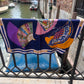 VENTAGLIO BLUE – ITALIAN SILK SQUARE SCARF (90 X 90 CM)