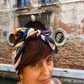 VENTAGLIO BLUE – ITALIAN SILK SQUARE SCARF (90 X 90 CM)