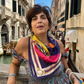 VENTAGLIO NOTTE – ITALIAN SILK SQUARE SCARF (90 X 90 CM)