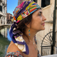 VENTAGLIO NOTTE – ITALIAN SILK SQUARE SCARF (90 X 90 CM)