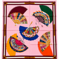 VENTAGLIO ROSA – ITALIAN SILK SQUARE SCARF (90 X 90 CM)