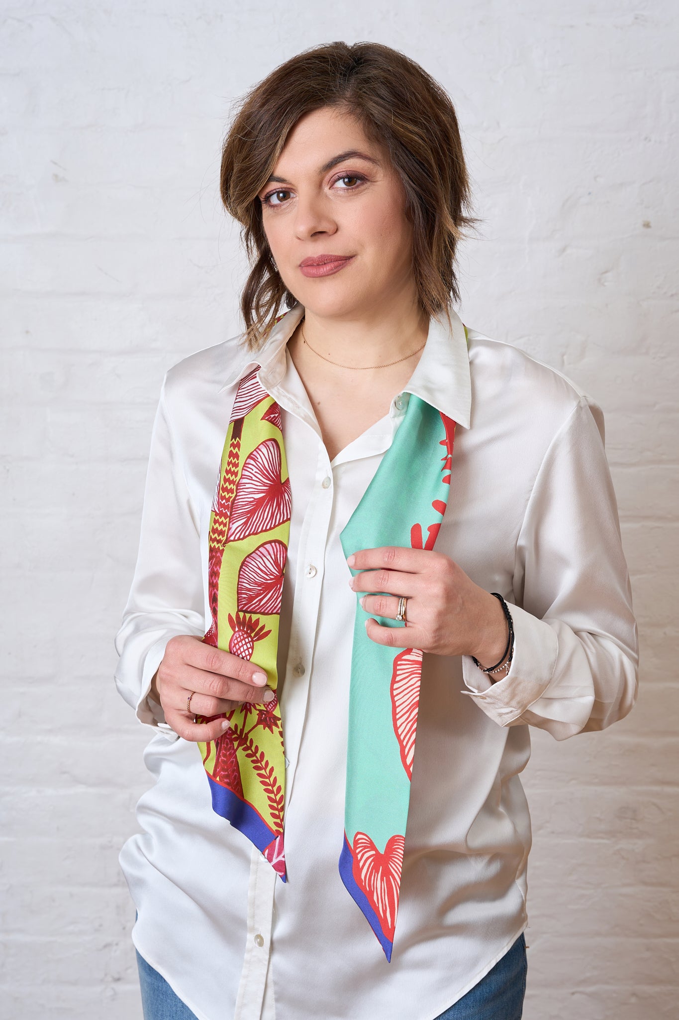Vibrant Tropical Silk Ribbon (13x140cm)