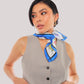 Persian Blue Mixed Emotions Silk Scarf